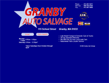Tablet Screenshot of granbyautosalvage.com